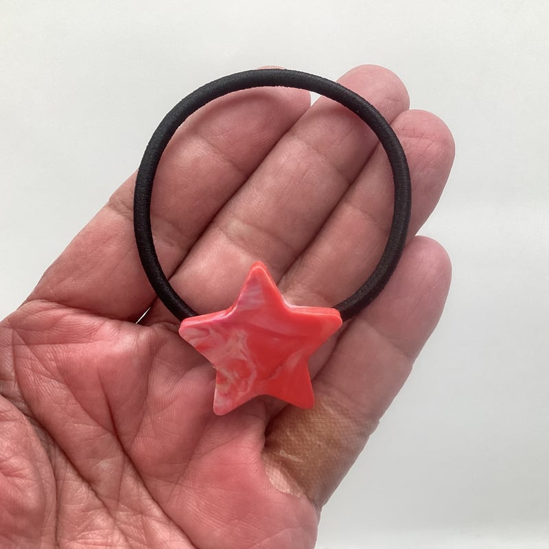 ヘアゴム 星 【レッド/オレンジ/ライトグリーン/ブルー】 | fuuno