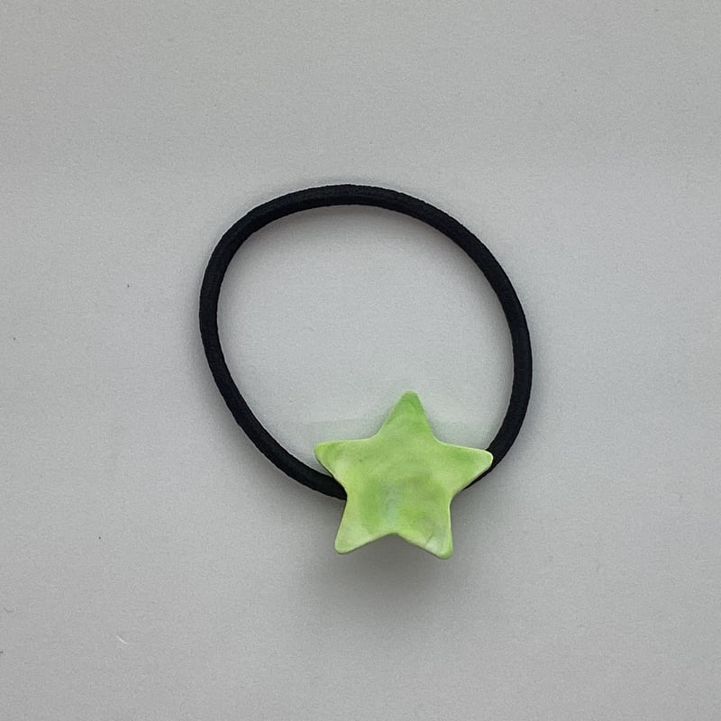 ヘアゴム 星 【レッド/オレンジ/ライトグリーン/ブルー】 | fuuno