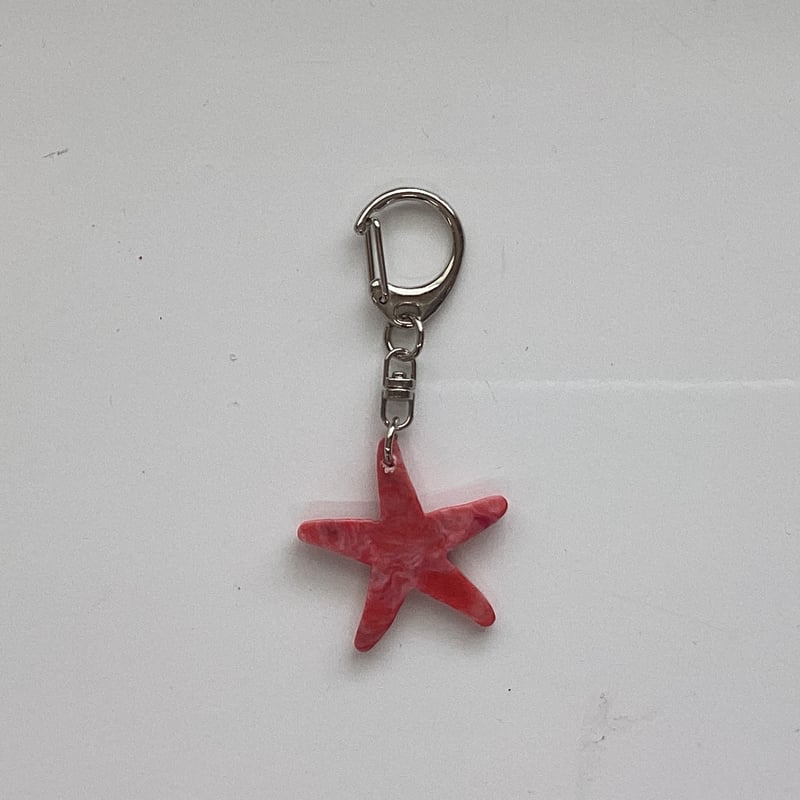 キーホルダー ヒトデ 【レッド/オレンジ/ライトグリーン/ブルー】 | fuuno
