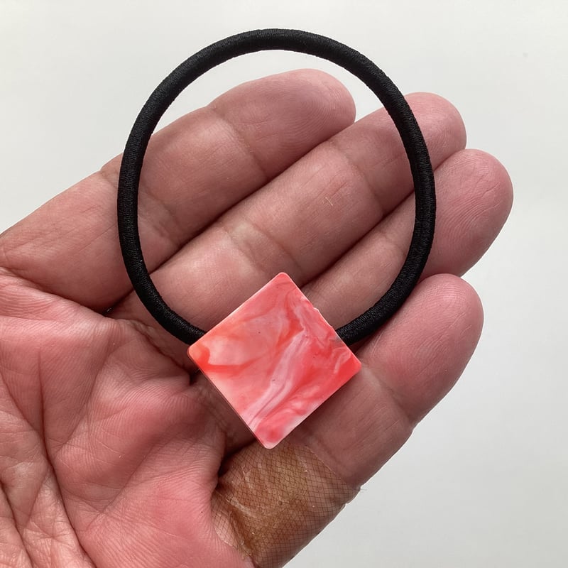 ヘアゴム ひし形 【レッド/オレンジ/ライトグリーン/ブルー】 | fuuno