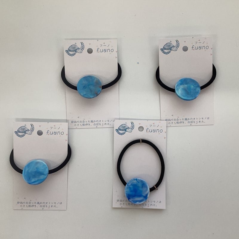 ヘアゴム No.40 ヘアゴム 丸 【レッド/オレンジ/ライトグリーン/ブルー】 | fuuno