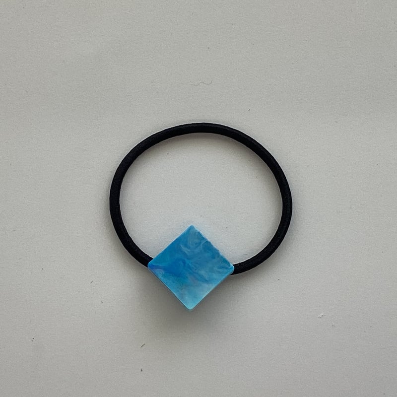 ヘアゴム ひし形 【レッド/オレンジ/ライトグリーン/ブルー