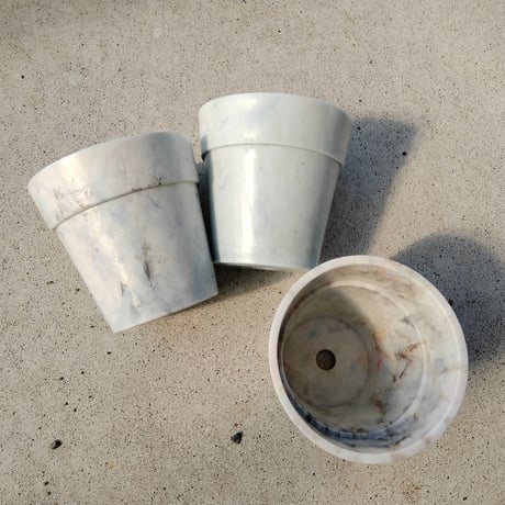 手作り再生プラスチック　ミニフラワーポット