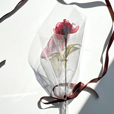 【単品販売】薔薇（レッド）1本　f3040
