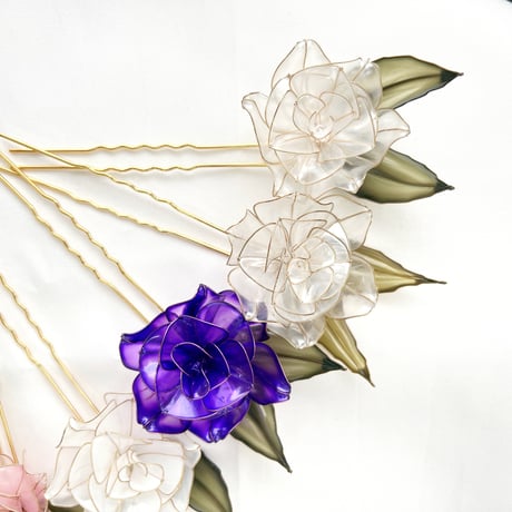 【在庫処分価格】薔薇のかんざし