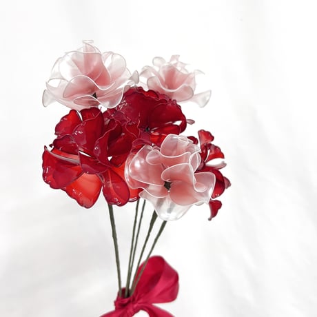 【お得なブーケ】カーネーションと薔薇ブーケ　６本セット　b2019