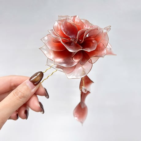 赤薔薇 「愛情」ヘッドドレス　6点セット　h4080