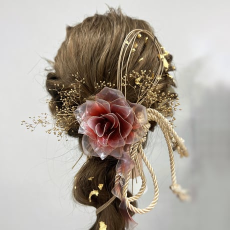 赤薔薇 「愛情」ヘッドドレス　6点セット　h4080
