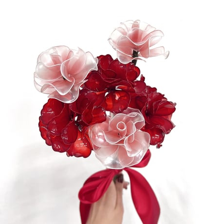 【お得なブーケ】カーネーションと薔薇ブーケ　６本セット　b2019