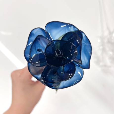 【単品販売】薔薇（ブルー）１本　f3041