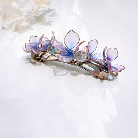 紫陽花 バレッタ h4001