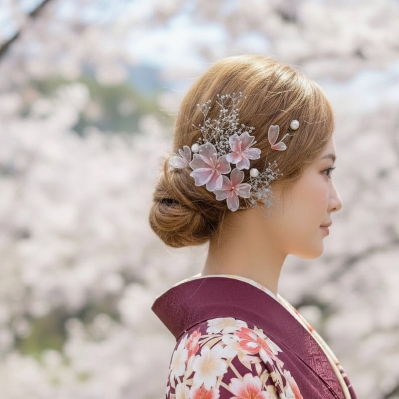 桜のヘッドドレス 10点セット h4089 | Cuore