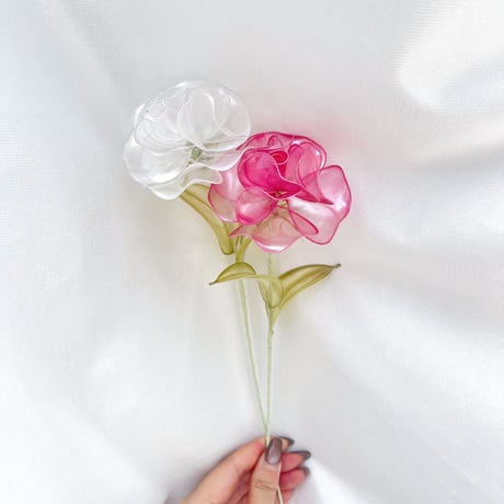 【単品販売】薔薇 ホットピンク/パール　※カラー選択必須 ※1本の販売価格です