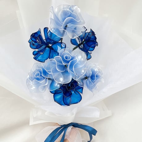 【お得なブーケ】青薔薇MIXのブーケ ７本セット　b2015