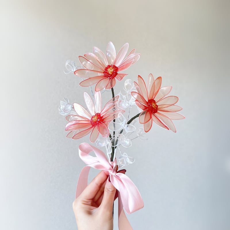 お得なブーケ】ガーベラ とかすみ草のブーケ 5本セット b2020