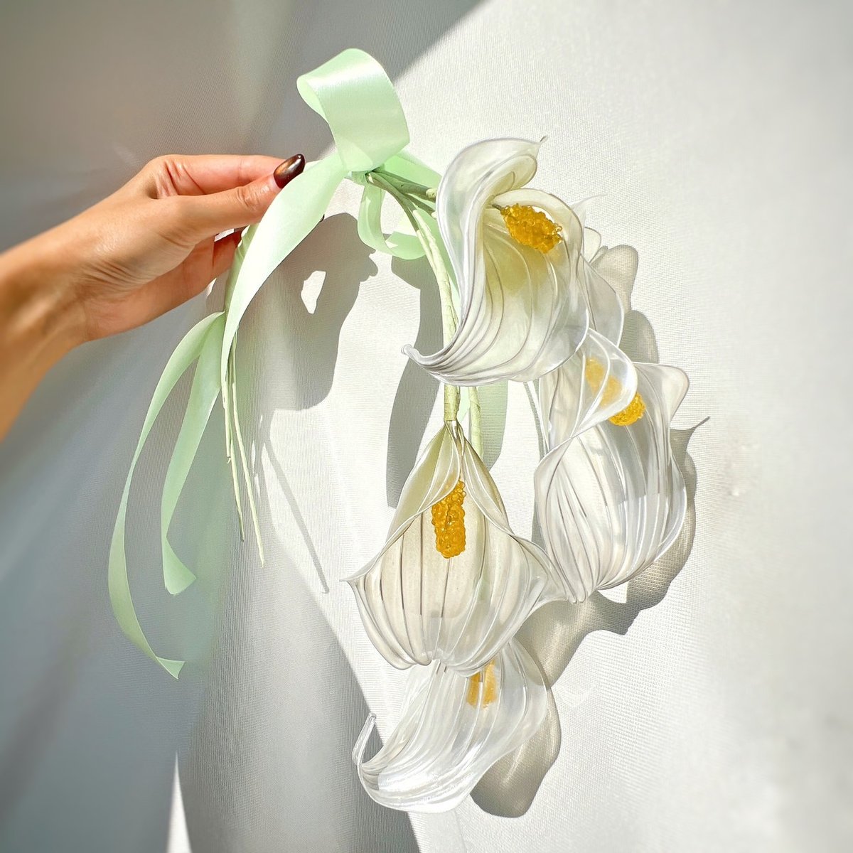 幸せの輪】カラーのリース風ブーケ 5本 b2040 | Cuore