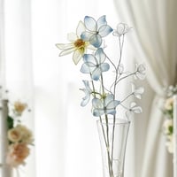 【お得なブーケ】ﾃﾞﾙﾌｨﾆｳﾑとかすみ草とパールイエローのひまわりのプチブーケ　3本 b2032