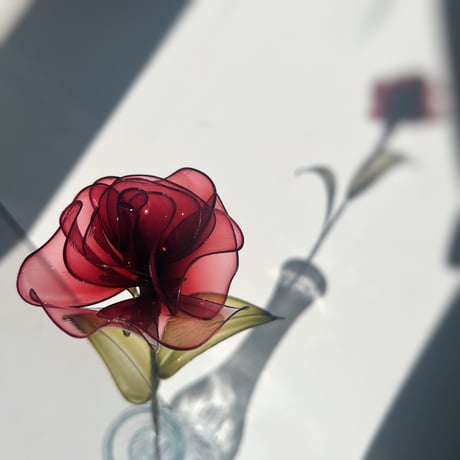 【単品販売】薔薇（レッド）1本　f3040