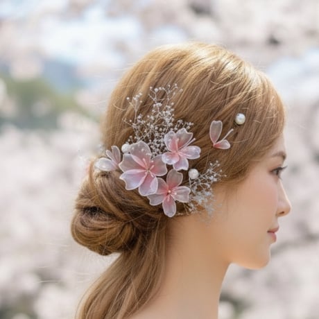 桜のヘッドドレス 10点セット h4089