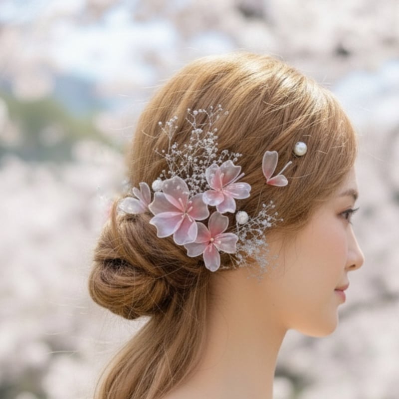 桜のヘッドドレス 10点セット h4089 | Cuore