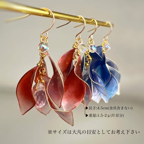 【お得な2点set】薔薇 「夢叶う」ヘッドドレス　6点セット＆薔薇の花びら（フック）　h4081&p1142