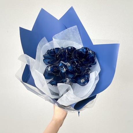 【お得なブーケ】青薔薇　5本セット　（カラー変更可）b2012