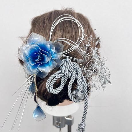 【お得な2点set】薔薇 「夢叶う」ヘッドドレス　6点セット＆薔薇の花びら（フック）　h4081&p1142
