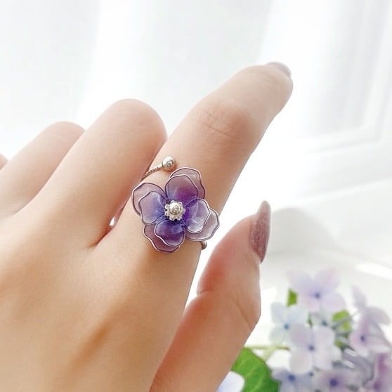 八重紫陽花 リング （シルバー）r4107 | Cuore