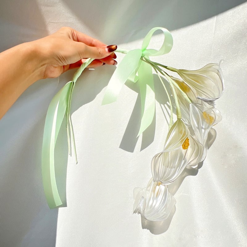 幸せの輪】カラーのリース風ブーケ 5本 b2040 | Cuore