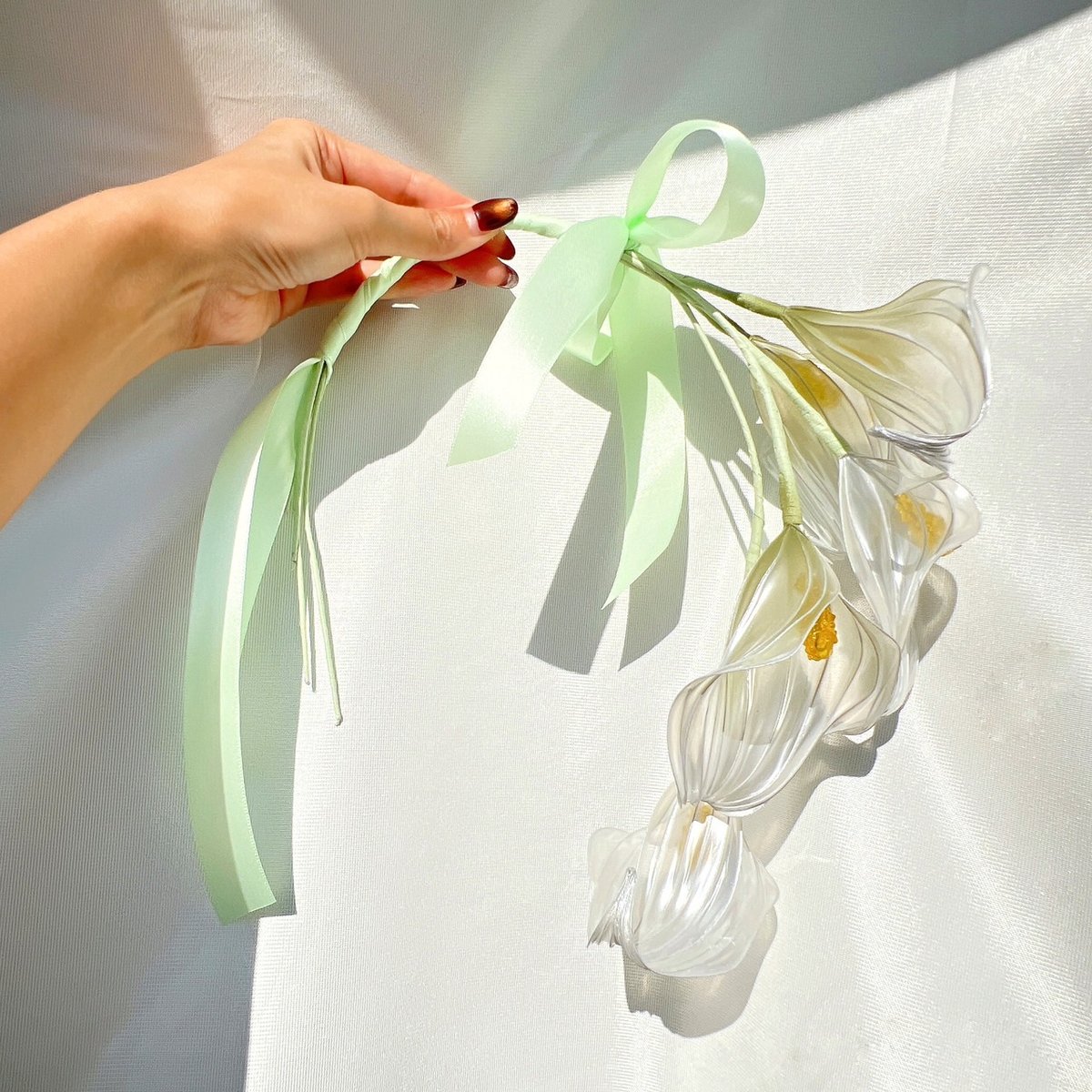 幸せの輪】カラーのリース風ブーケ 5本 b2040 | Cuore