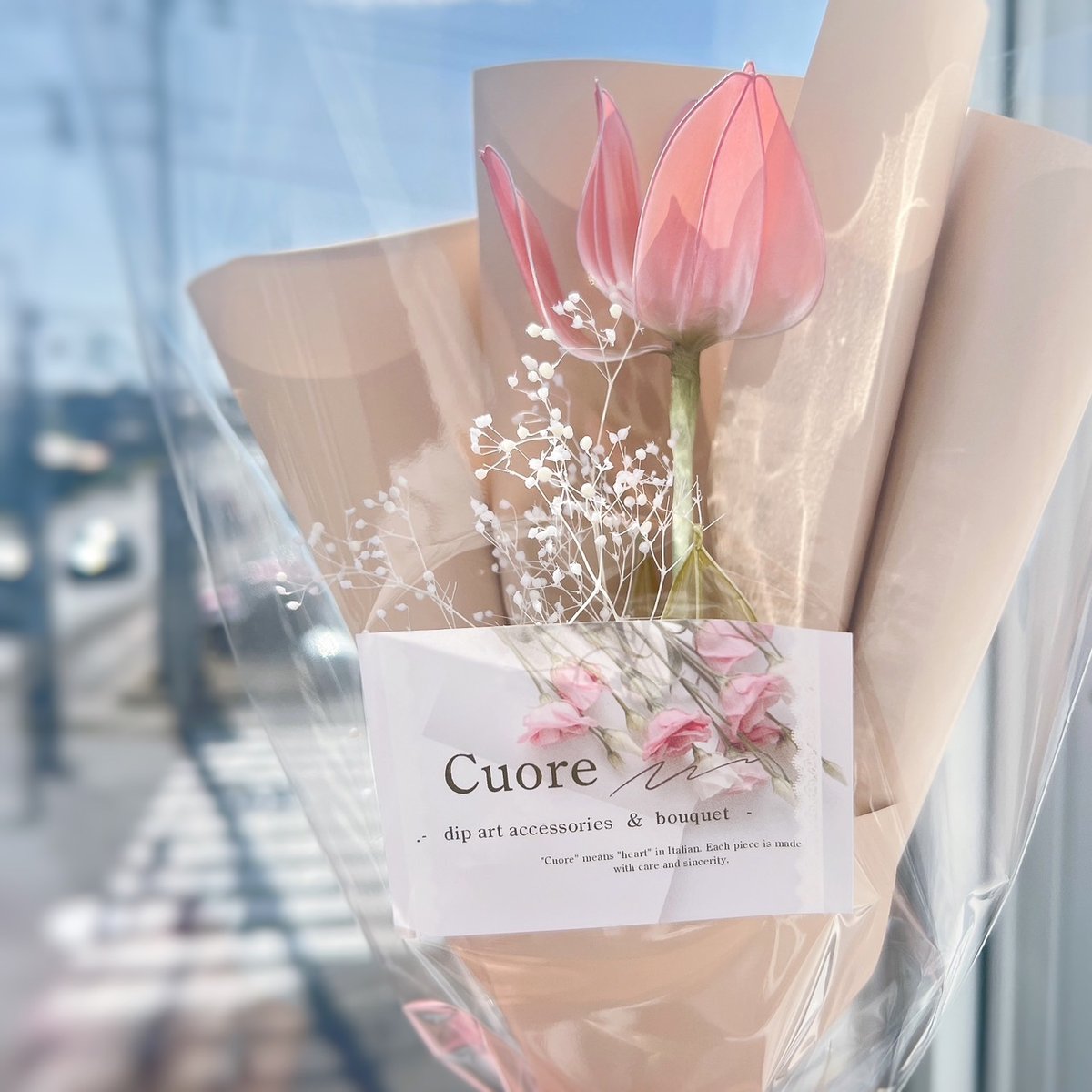 チューリップの花束│華やかスタイル b2063 | Cuore