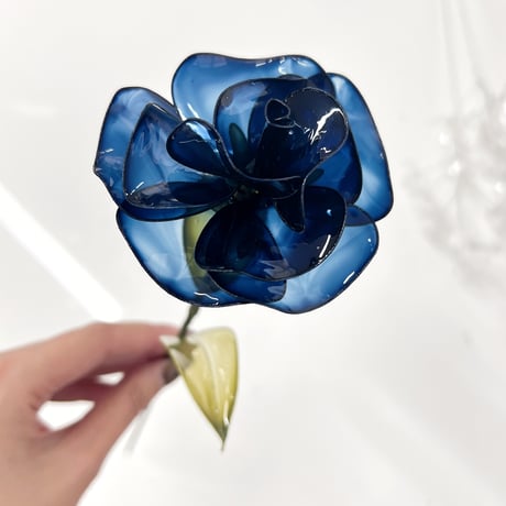 【単品販売】薔薇（ブルー）１本　f3041