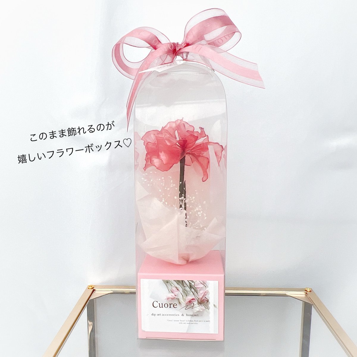 カーネーションのフラワーボックス b2059 | Cuore