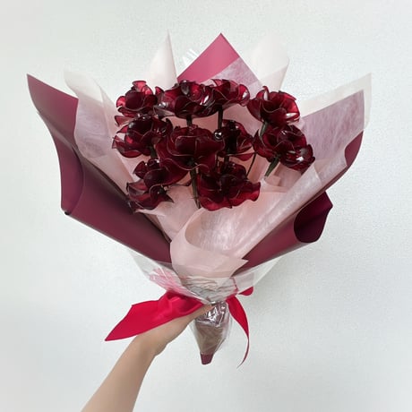 【お得なブーケ】プロポーズブーケにも♡赤薔薇 10本セット　（カラー変更可）b2013