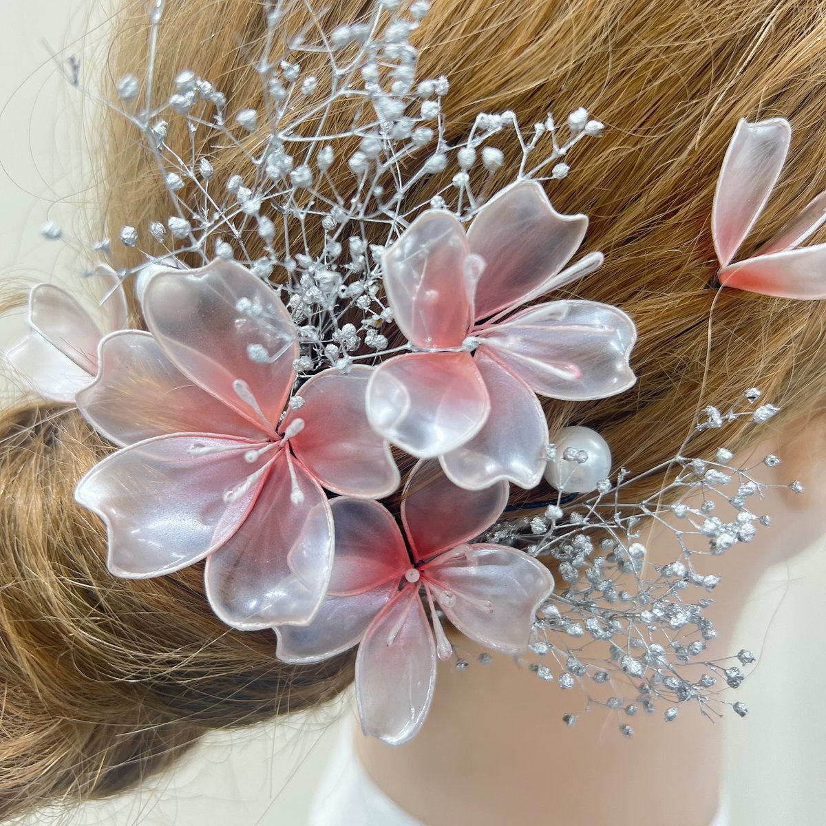 ⭐️HappyRose⭐️　桜ドレス２着➕ヘドレ　ハンドメイド 同時購入のみ】Pink Flower ヘッドドレス・カチューシャ他アクセサリー