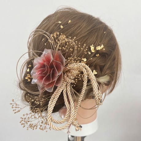 赤薔薇 「愛情」ヘッドドレス　6点セット　h4080