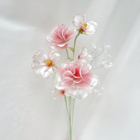 【お得なブーケ】葵と薔薇のMIXブーケ　5本　b2027