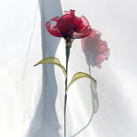 【単品販売】薔薇（レッド）1本　f3040