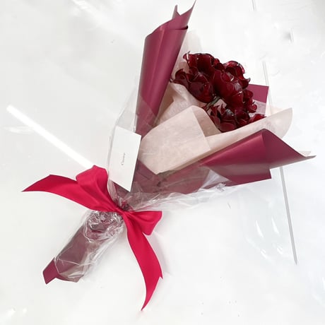 【お得なブーケ】プロポーズブーケにも♡赤薔薇 10本セット　（カラー変更可）b2013