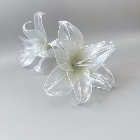 百合　かすみ草のヘッドドレス　５点セット　h4046