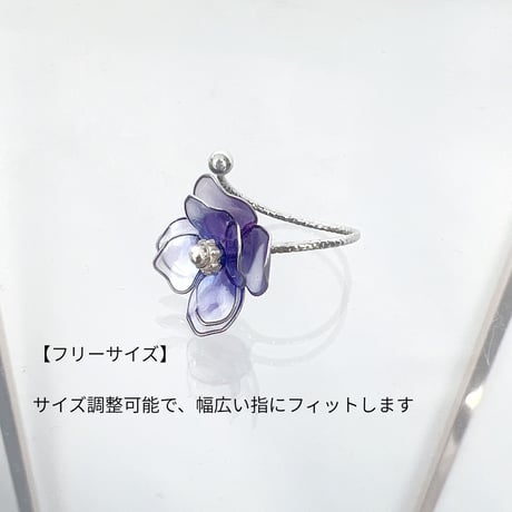 八重紫陽花　リング　（シルバー）r4107