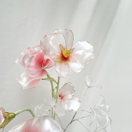 【お得なブーケ】葵と薔薇のMIXブーケ　5本　b2027