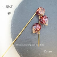 鬼灯　-朱紫-　かんざし h4084