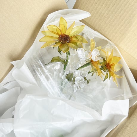 【単品販売】ひまわり　１本　※カラー選択必須　ふんわりひまわり/あざやかひまわり