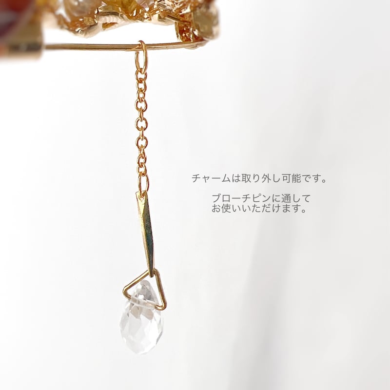 2WAY/チャーム付】満開のミモザ ブローチ b4021 | Cuore