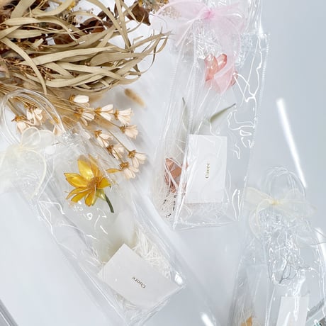 【クリアフラワーバッグ】1本専用/プレゼントにぴったり！そのまま飾れる 選べるお花