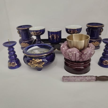 瑠璃仏具・日和柄リンセット