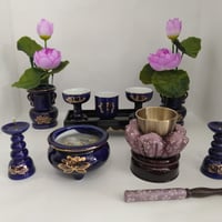 瑠璃仏具・蓮造花/日和柄リンセット