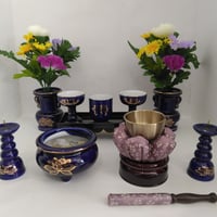 瑠璃仏具・盛造花・日和柄リンセット