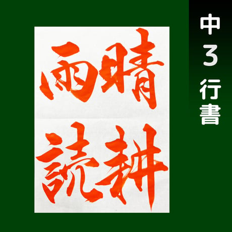 JA共済書道コンクール【中１〜中３ お手本】